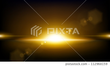 Gold Rays Rising Background, Vector Illustration 112968159