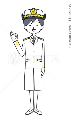 好的標誌海上自衛隊（夏季制服）插畫 112968249