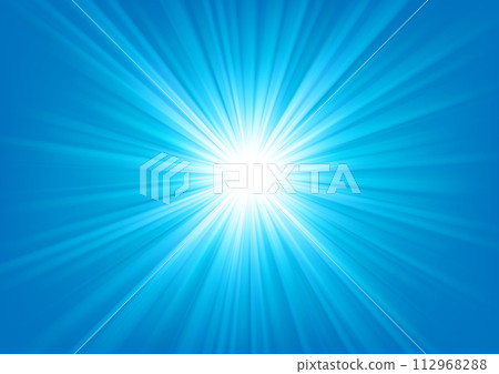 Blue Light Shining On Bright Background, Vector Illustration 112968288
