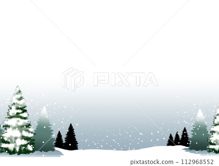 森林雪景框架 森林雪景框架 112968552