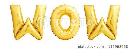 Golden sign WOW 112968668