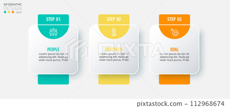 Business concept infographic template with option. Business concept infographic template with option. 112968674