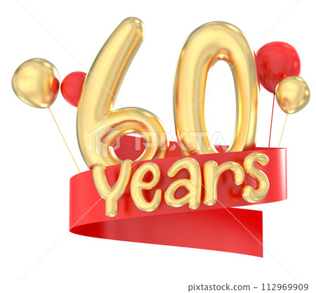 anniversary and number 3d render 112969909