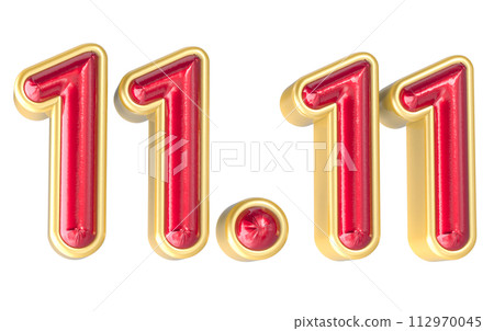 number 3d render and sale of day 112970045