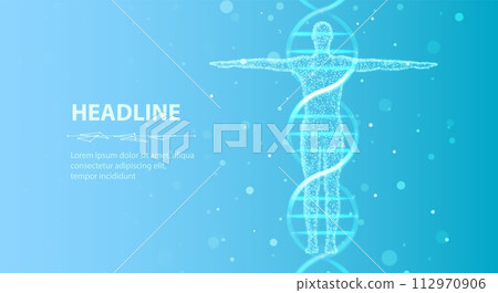 Human DNA. Medical technology, gene evolution, cellular health, nervous system 112970906
