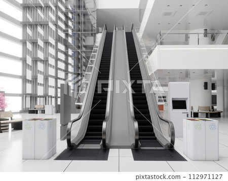 escalators at the modern shopping mall. escalators at the modern shopping mall. 112971127