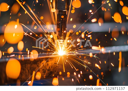 AI-generated content. Welder Cutting Metal With Sparks AI-generated content. Welder Cutting Metal With Sparks 112971137