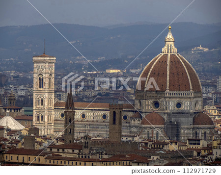 florence dome brunelleschi view from san miniato church 112971729
