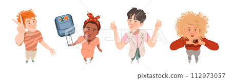 Smiling People Character Looking Up View from Above Vector Set Smiling People Character Looking Up View from Above Vector Set 112973057