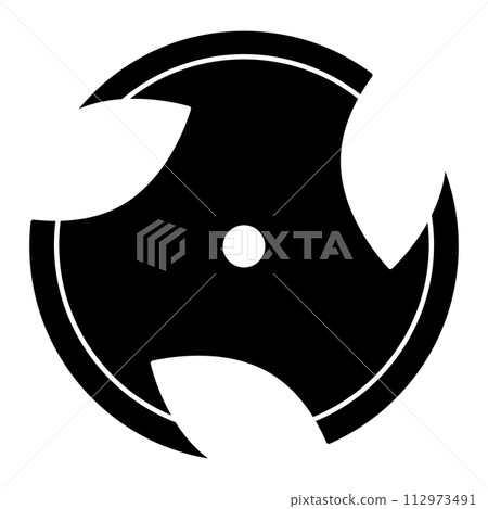 Three-way shuriken silhouette Three-way shuriken silhouette 112973491