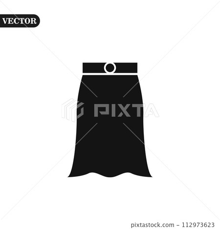 Skirt vector icon. Cartoon vector icon isolated on white background skirt. Skirt vector icon. Cartoon vector icon isolated on white background skirt. 112973623