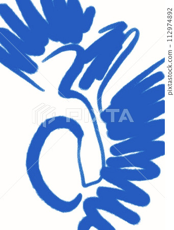 Hand drawn blue abstract shapes made with pencil watercolor digital background Hand drawn blue abstract shapes made with pencil watercolor digital background 112974892