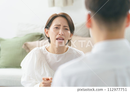 A couple fighting A couple fighting 112977751