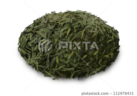 綠茶水彩插圖日本茶茶葉 綠茶水彩插圖日本茶茶葉 112978431