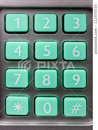 A close-up of the numeric keypad.  112978555