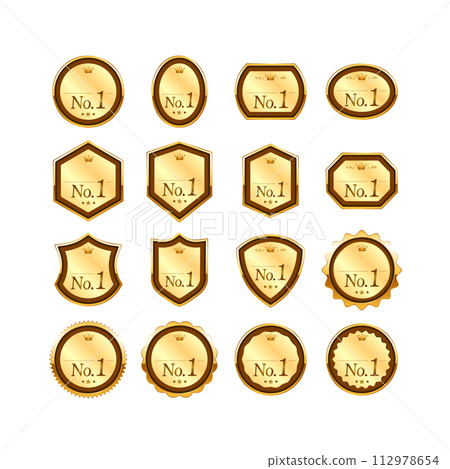 Brown and gold award authority ranking badge icon Brown and gold award authority ranking badge icon 112978654
