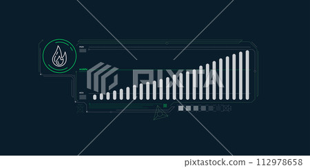 Abstract infographic of natural gas demand growth. Abstract infographic of natural gas demand growth. 112978658