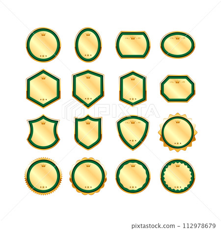 綠色和金色獎權威排名徽章圖標 綠色和金色獎權威排名徽章圖標 112978679
