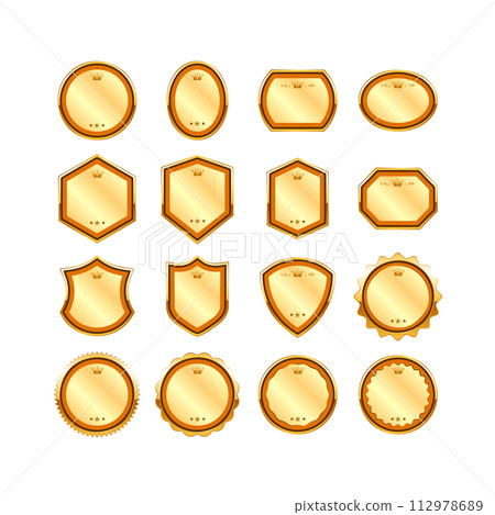 橙色和金色獎項權威排名徽章圖標 112978689