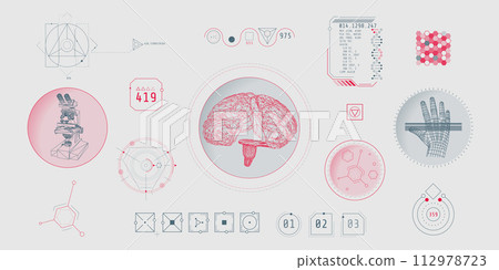 Design elements for infographic of data communication. 112978723