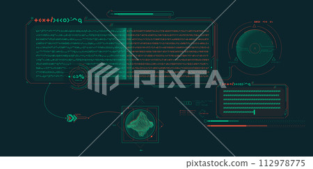 Sci-fi HUD interface for data research. 112978775