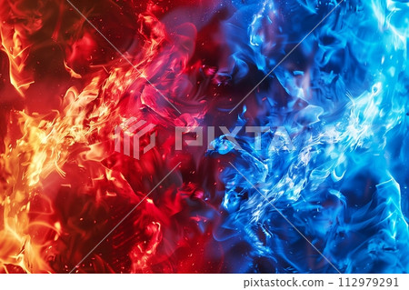 紅藍火焰“AI生成圖像” 紅藍火焰“AI生成圖像” 112979291