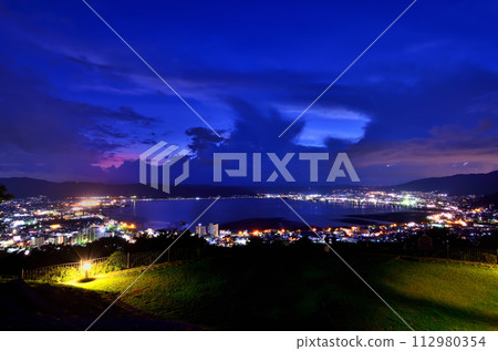 諏訪湖夜景 你的名字 112980354