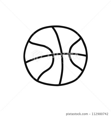 Basketball line drawing Basketball line drawing 112980742