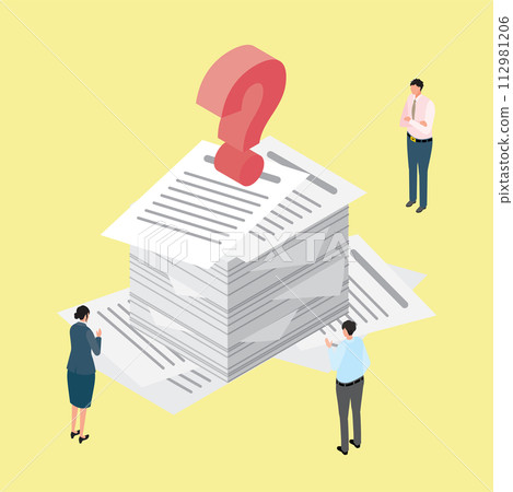 擔心大量業務問題的人們 112981206