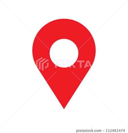 地圖圖釘的簡單象形圖 地圖圖釘的簡單象形圖 112981474