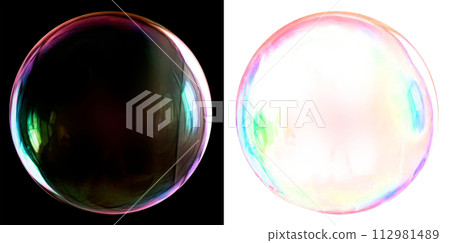 帶有 alpha 通道的肥皂泡材料 112981489