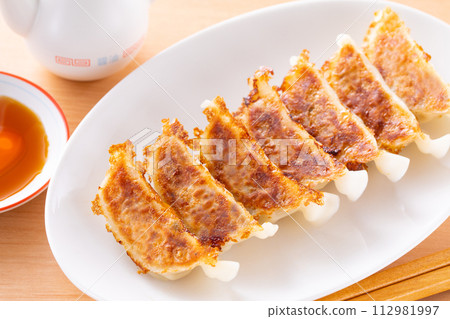 在中餐館吃煎餃 112981997