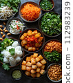 variety of Vietnamese dishes on the table 112983239