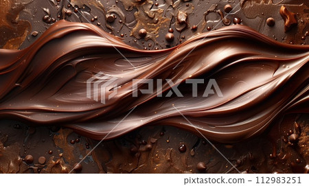 food background texture of liquid chocolate 112983251