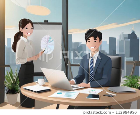 Business people working in the office 112984950
