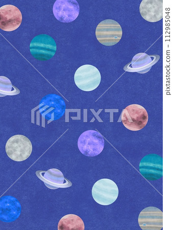 Planet background material 7 watercolor touch Planet background material 7 watercolor touch 112985048