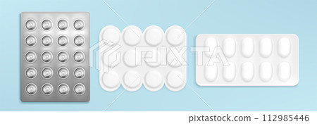 Medicine pill blister, capsule and tablet package 112985446