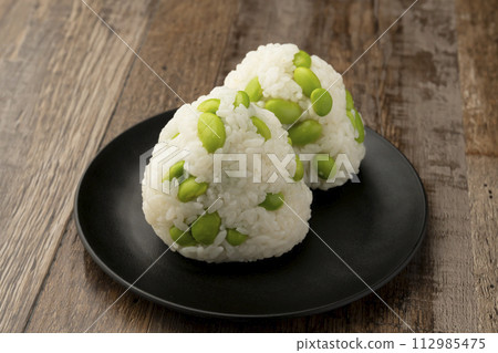 Edamame rice rice ball Edamame rice rice ball 112985475