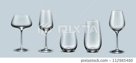 Empty cocktail drink glass transparent vector Empty cocktail drink glass transparent vector 112985480
