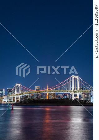 「東京」夜景－從台場看到的彩虹橋 112985997