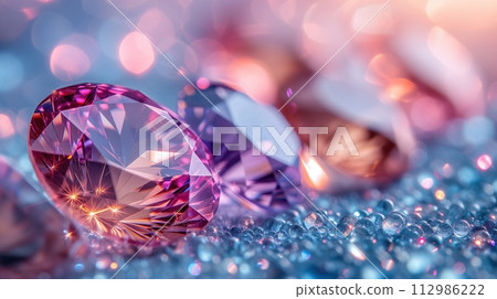 background of colored gemstones shining 112986222