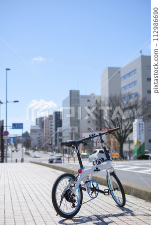 水戶站南口附近的風景與自行車 水戶站南口附近的風景與自行車 112986690