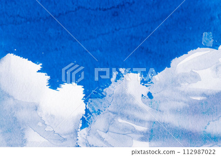 [Summer material] Summer sky image/watercolor style [Nagano Prefecture] 112987022
