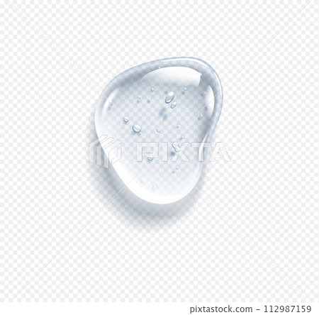 Hyaluronic acid drop with bubbles realistic vector illustration Hyaluronic acid drop with bubbles realistic vector illustration 112987159