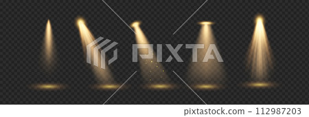 Illumination backlight effects 3d realistic illustration set 112987203