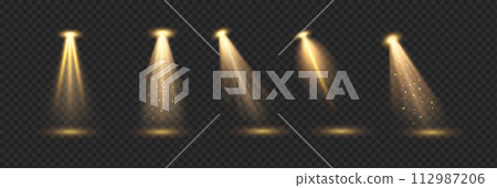 Illumination backlight effects 3d realistic illustration set 112987206