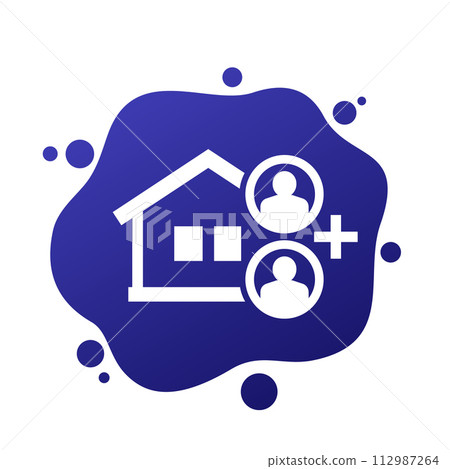 tenants and a house vector icon 112987264