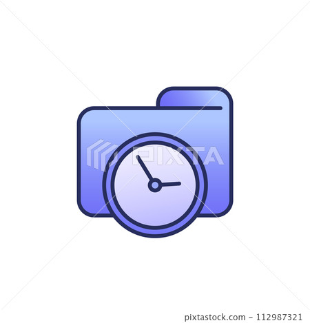 timesheet, tracking time icon with outline timesheet, tracking time icon with outline 112987321