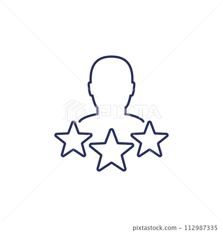 VIP member or premium user line icon 112987335