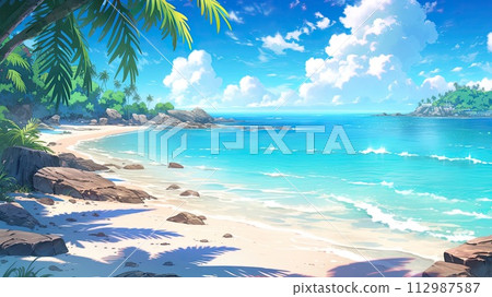 美麗的夏日海灘_5 112987587